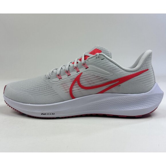 Nike Air Zoom Pegasus 39 Mens Size 8 Gray Red Running Shoes Sneakers DH4071-009 - Picture 6 of 9